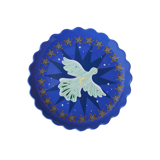 Blue Moon Bird Totem Plate