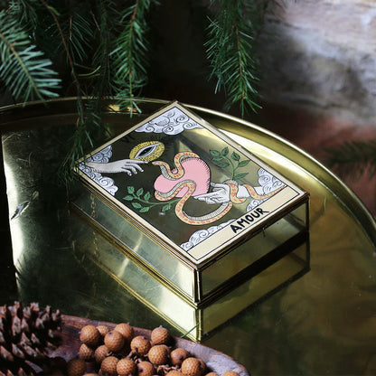 Amour Vintage Glass Storage Box L