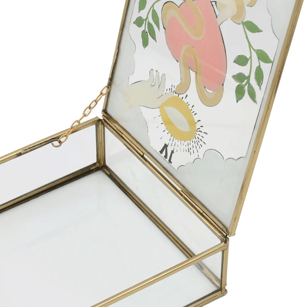 Amour Vintage Glass Storage Box L