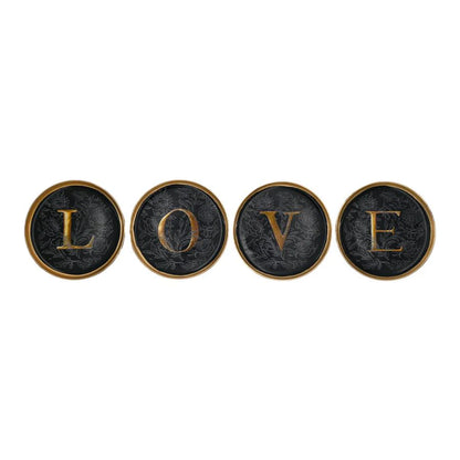 LOVE 復古杯墊組 四入