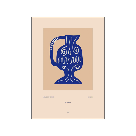Ceramic Pitcher in blue - 30 x 40 cm