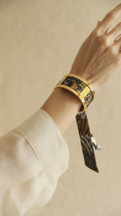 Parrot neutral parrot 2cm ribbon bracelet