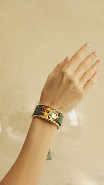Parrot neutral parrot 2cm ribbon bracelet